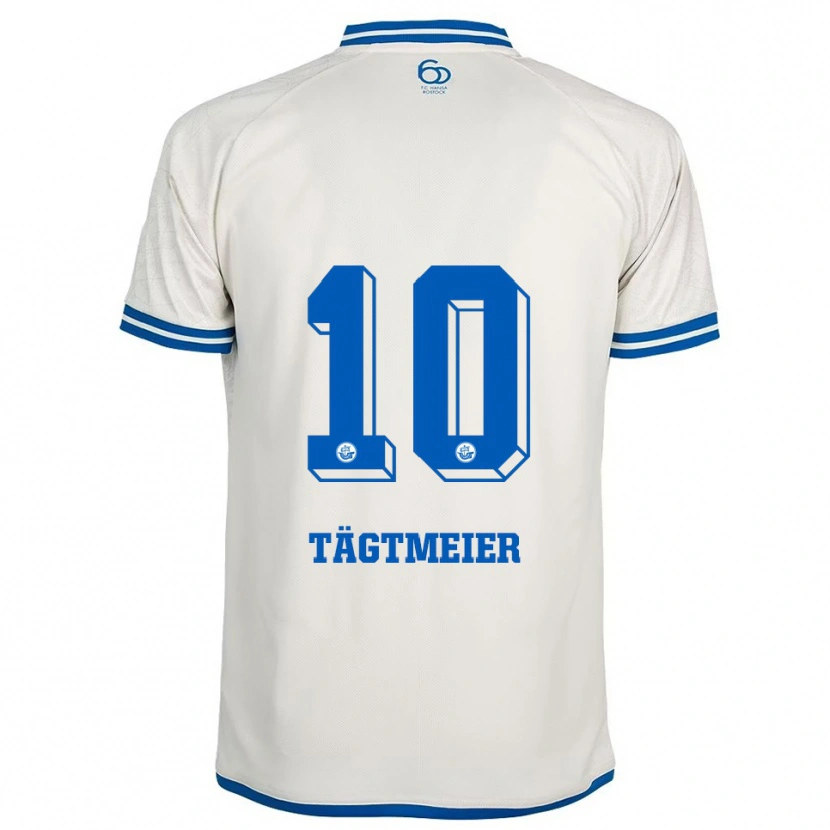 Danxen Niño Camiseta Sarah Tägtmeier #10 Blanco Azul 2ª Equipación 2025/26 La Camisa México