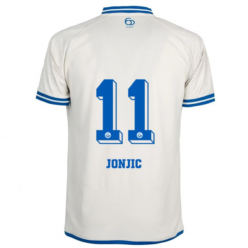 Danxen Niño Camiseta Antonio Jonjic #11 Blanco Azul 2ª Equipación 2025/26 La Camisa México