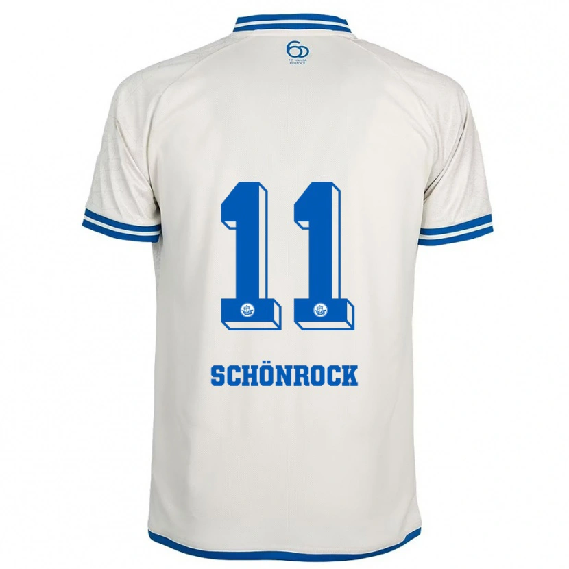 Danxen Niño Camiseta Thorben Schönrock #11 Blanco Azul 2ª Equipación 2025/26 La Camisa México
