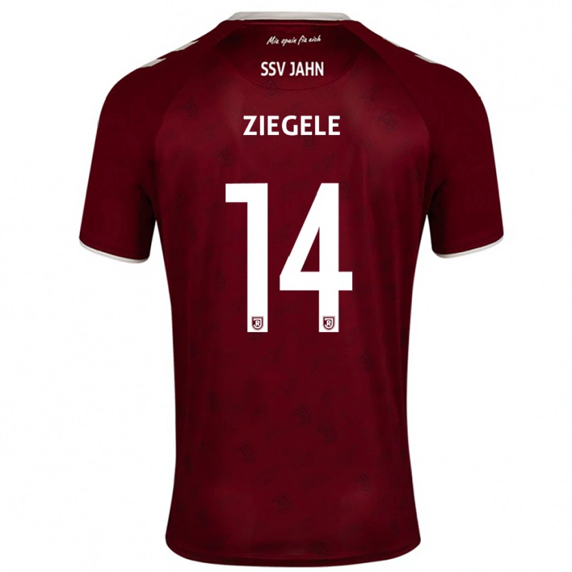 Danxen Niño Camiseta Robin Ziegele #14 Borgoña Blanco 2ª Equipación 2025/26 La Camisa México