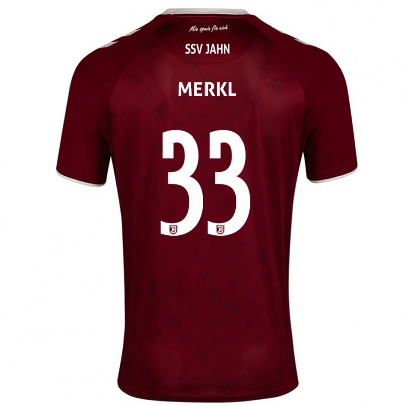 Danxen Niño Camiseta Maurice Merkl #33 Borgoña Blanco 2ª Equipación 2025/26 La Camisa México