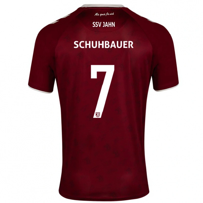 Danxen Niño Camiseta Simon Schuhbauer #7 Borgoña Blanco 2ª Equipación 2025/26 La Camisa México