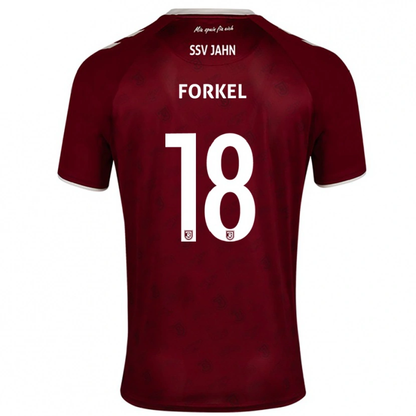 Danxen Niño Camiseta Dustin Forkel #18 Borgoña Blanco 2ª Equipación 2025/26 La Camisa México