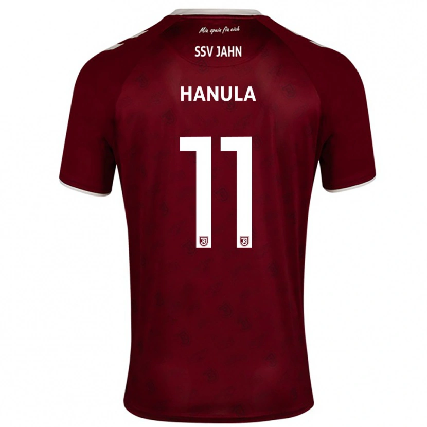 Danxen Niño Camiseta Fabian Hanula #11 Borgoña Blanco 2ª Equipación 2025/26 La Camisa México