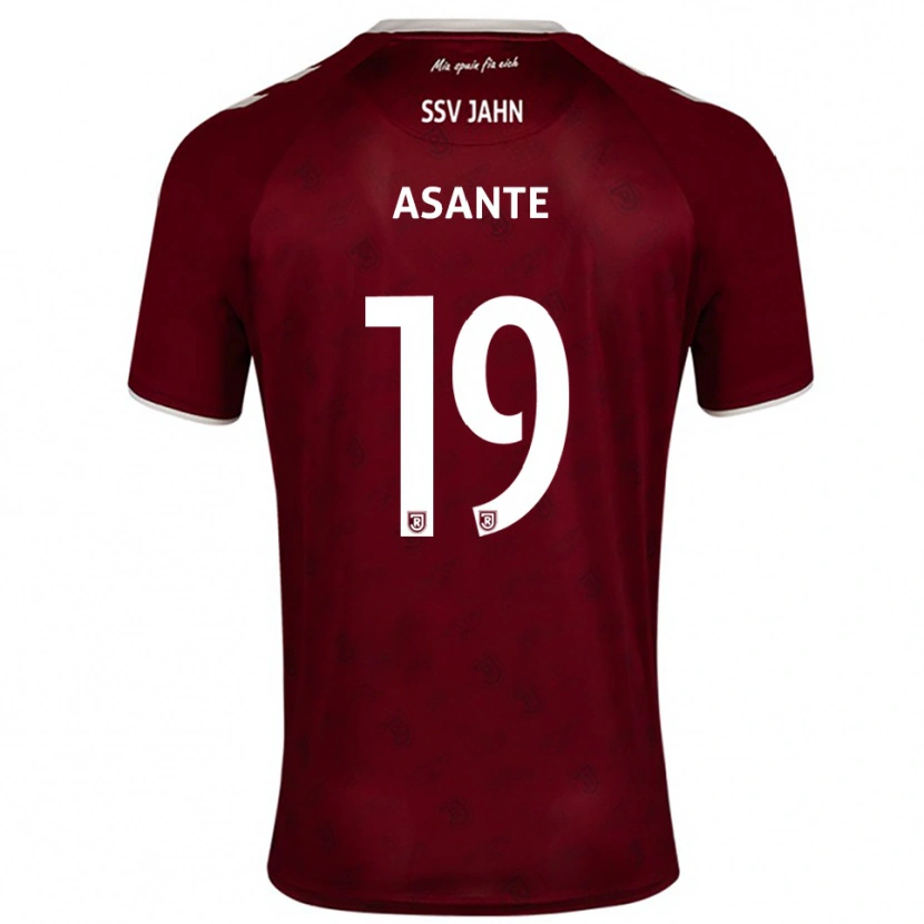 Danxen Niño Camiseta Davis Asante #19 Borgoña Blanco 2ª Equipación 2025/26 La Camisa México