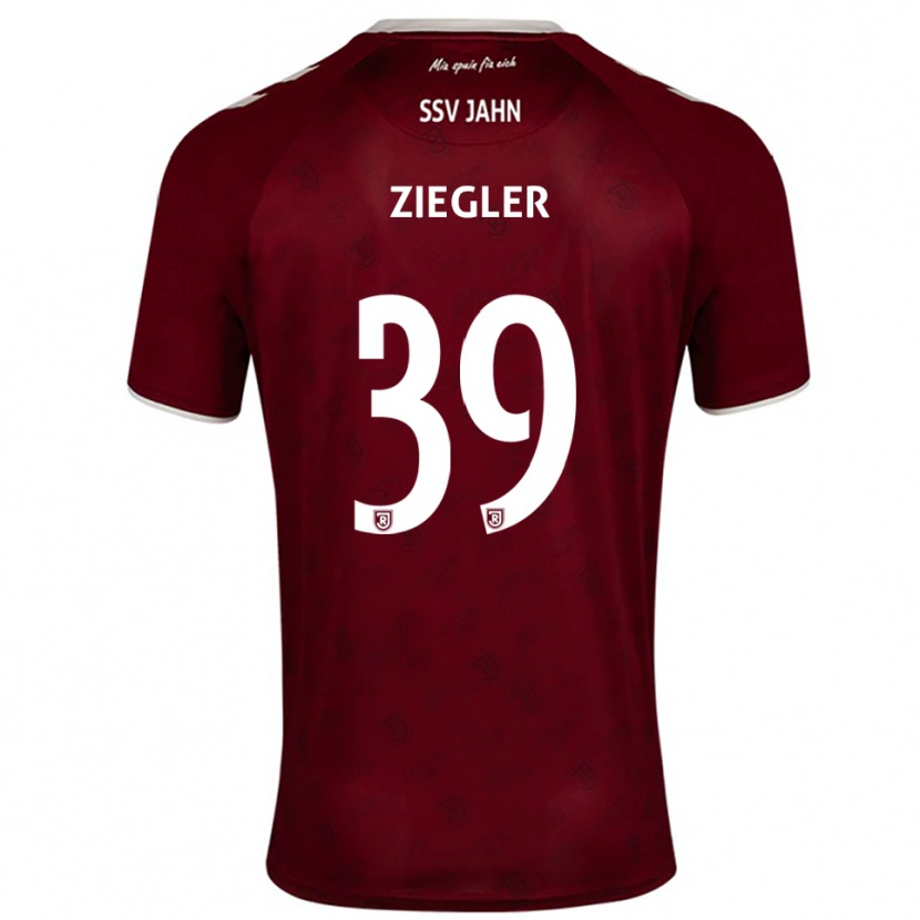Danxen Niño Camiseta Fabian Ziegler #39 Borgoña Blanco 2ª Equipación 2025/26 La Camisa México