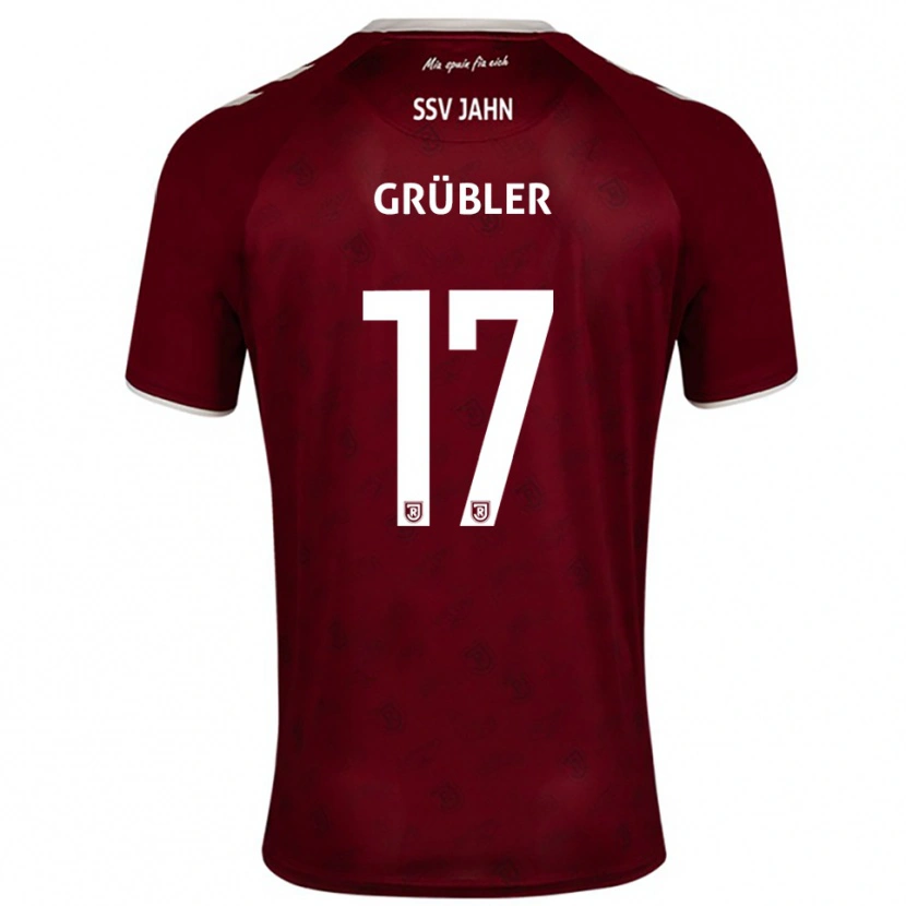 Danxen Niño Camiseta David Grübler #17 Borgoña Blanco 2ª Equipación 2025/26 La Camisa México