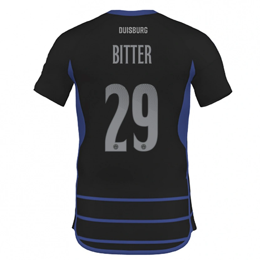 Danxen Niño Camiseta Joshua Bitter #29 Negro Azul 2ª Equipación 2025/26 La Camisa México