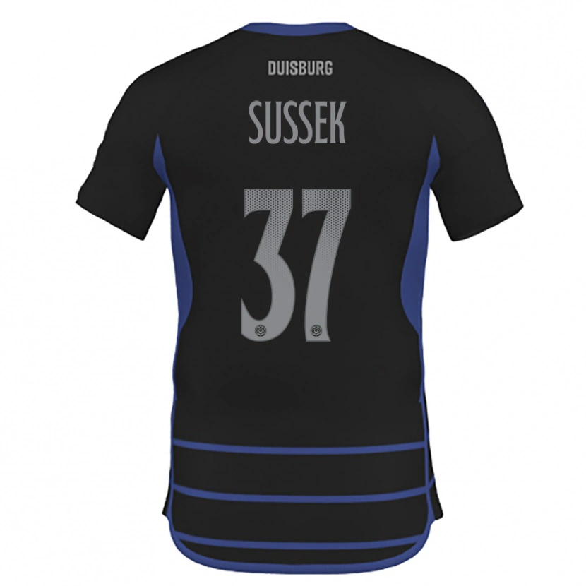 Danxen Niño Camiseta Patrick Sussek #37 Negro Azul 2ª Equipación 2025/26 La Camisa México