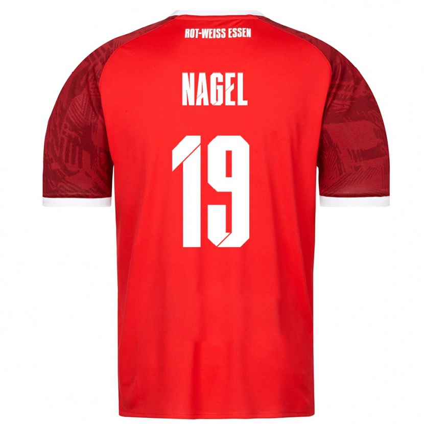 Danxen Niño Camiseta Kjell-Luan Nagel #19 Rojo Borgoña Blanco 2ª Equipación 2025/26 La Camisa México