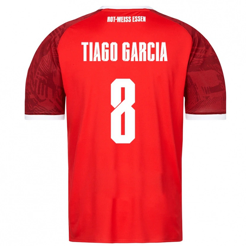 Danxen Niño Camiseta Tiago Garcia Rodriguez #8 Rojo Borgoña Blanco 2ª Equipación 2025/26 La Camisa México