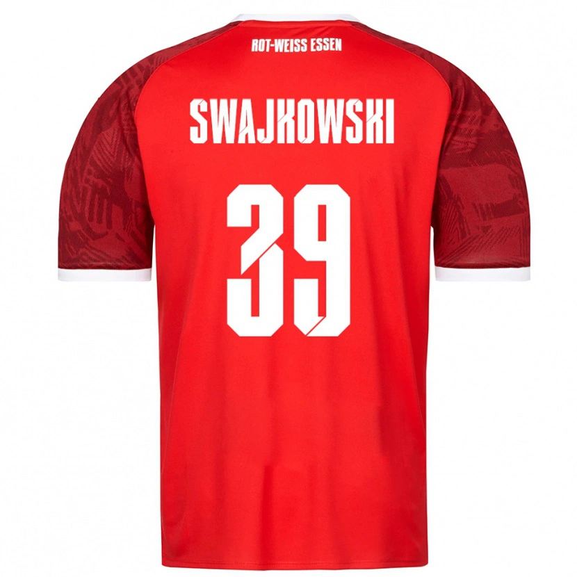 Danxen Niño Camiseta Gianluca Swajkowski #39 Rojo Borgoña Blanco 2ª Equipación 2025/26 La Camisa México