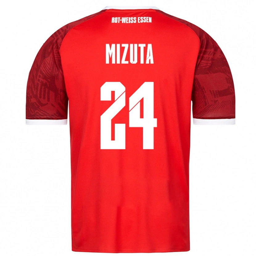 Danxen Niño Camiseta Kaito Mizuta #24 Rojo Borgoña Blanco 2ª Equipación 2025/26 La Camisa México