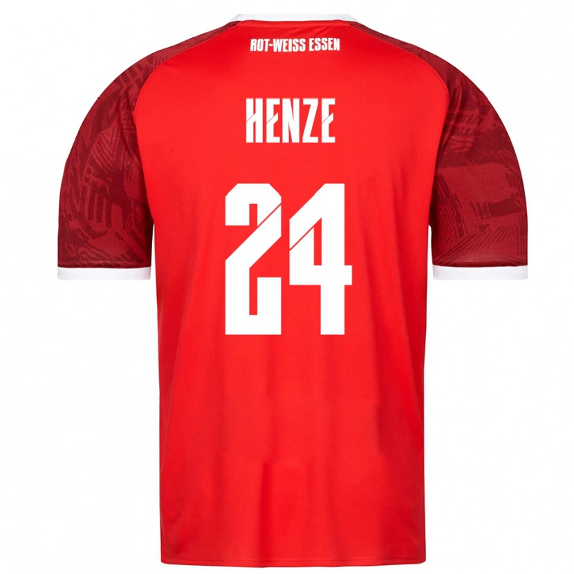 Danxen Niño Camiseta Brandon-Louis Henze #24 Rojo Borgoña Blanco 2ª Equipación 2025/26 La Camisa México