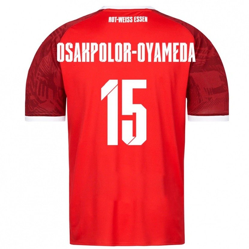 Danxen Niño Camiseta Joel Osakpolor-Oyameda #15 Rojo Borgoña Blanco 2ª Equipación 2025/26 La Camisa México