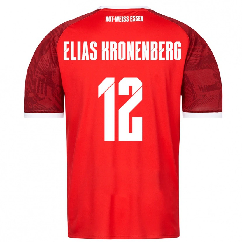 Danxen Niño Camiseta Sebastian Elias Kronenberg #12 Rojo Borgoña Blanco 2ª Equipación 2025/26 La Camisa México