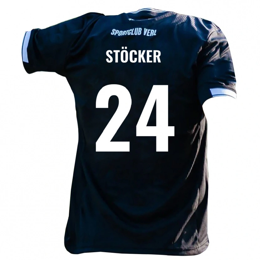 Danxen Niño Camiseta Michel Stöcker #24 Negro Blanco 2ª Equipación 2025/26 La Camisa México