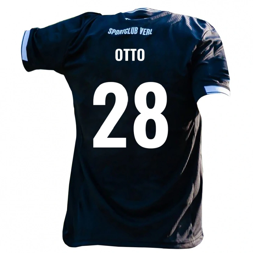 Danxen Niño Camiseta Yari Otto #28 Negro Blanco 2ª Equipación 2025/26 La Camisa México