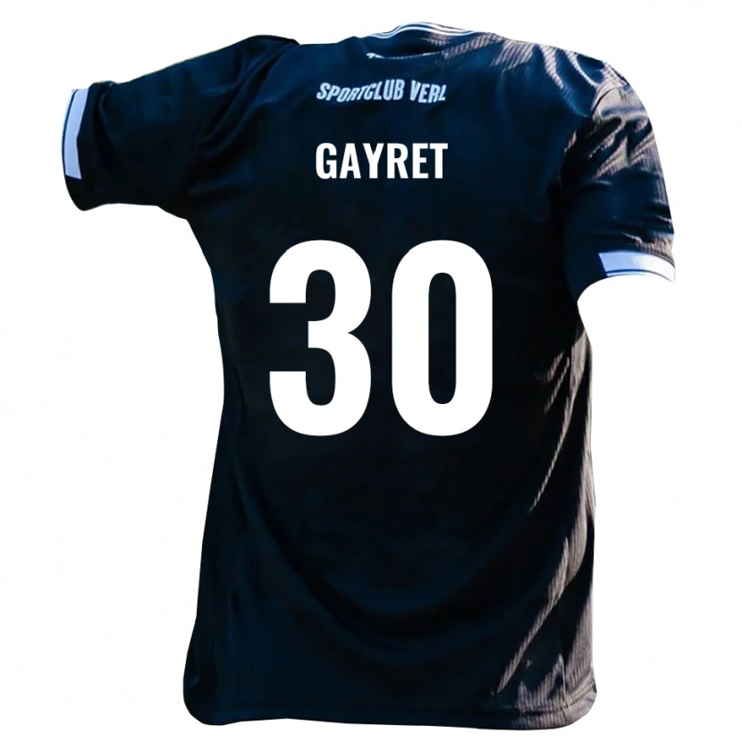 Danxen Niño Camiseta Timur Gayret #30 Negro Blanco 2ª Equipación 2025/26 La Camisa México