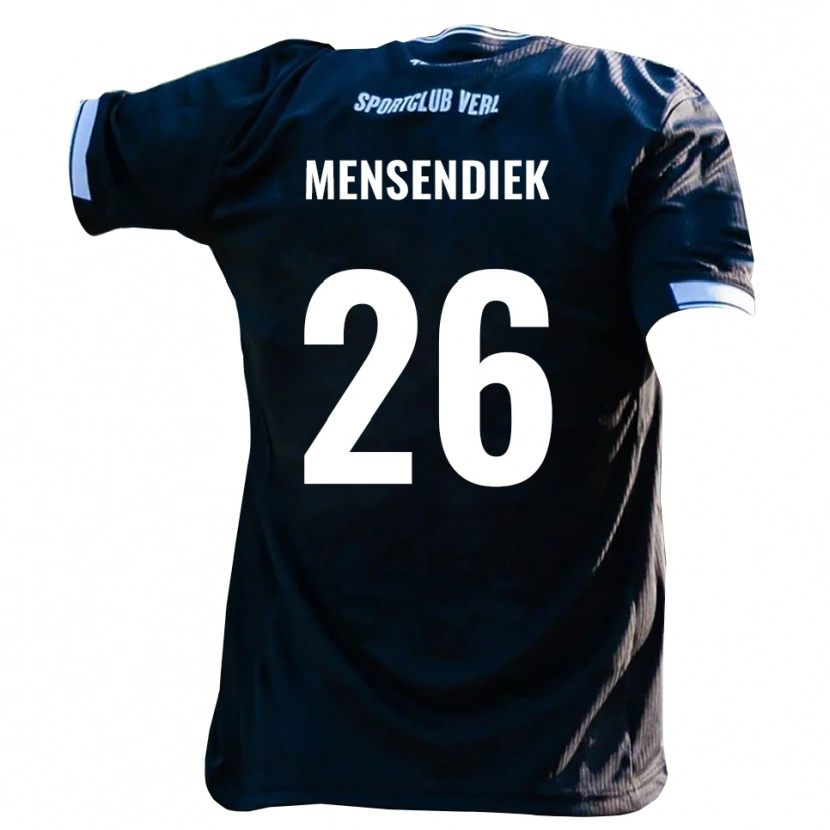 Danxen Niño Camiseta Luis Mensendiek #26 Negro Blanco 2ª Equipación 2025/26 La Camisa México