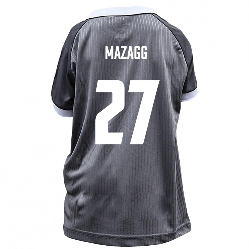Danxen Niño Camiseta Lukas Mazagg #27 Gris Blanco 2ª Equipación 2025/26 La Camisa México