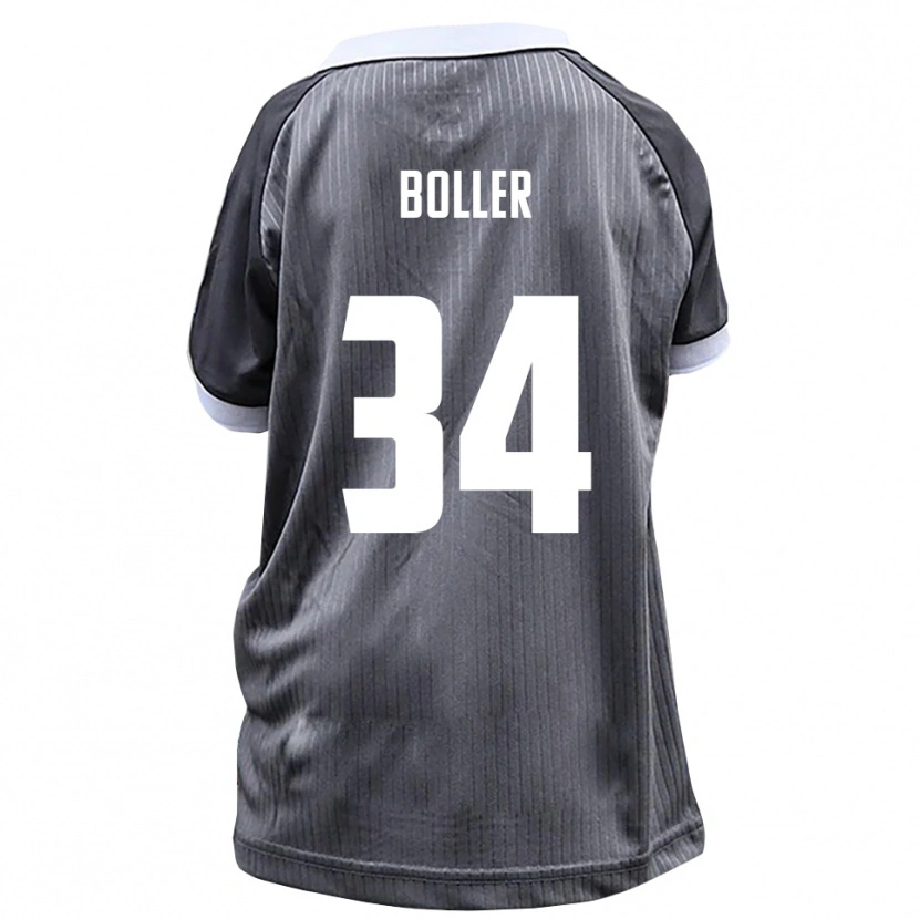 Danxen Niño Camiseta Jan Boller #34 Gris Blanco 2ª Equipación 2025/26 La Camisa México