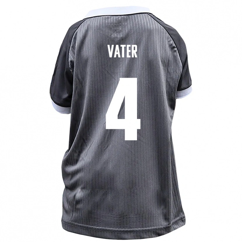 Danxen Niño Camiseta Felix Vater #4 Gris Blanco 2ª Equipación 2025/26 La Camisa México
