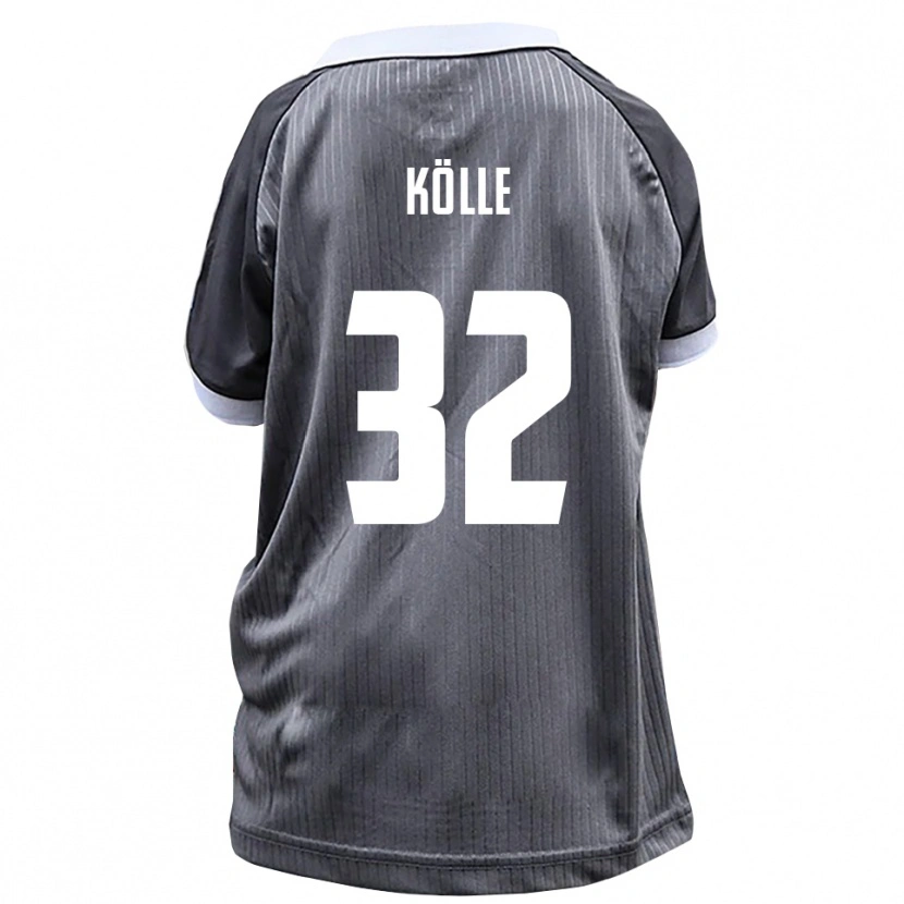 Danxen Niño Camiseta Niklas Kölle #32 Gris Blanco 2ª Equipación 2025/26 La Camisa México