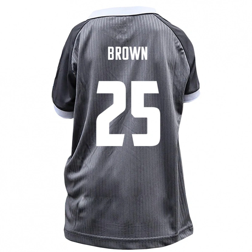 Danxen Niño Camiseta Evan Brown #25 Gris Blanco 2ª Equipación 2025/26 La Camisa México