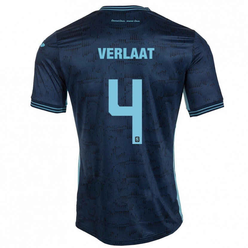 Danxen Niño Camiseta Jesper Verlaat #4 Azul Real 2ª Equipación 2025/26 La Camisa México