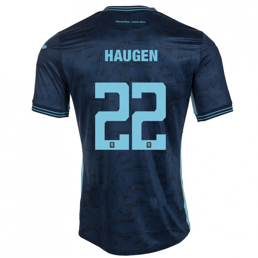 Danxen Niño Camiseta Sigurd Haugen #22 Azul Real 2ª Equipación 2025/26 La Camisa México