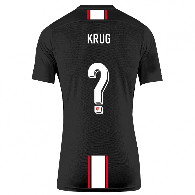 Danxen Niño Camiseta Jannis Krug #0 Negro Blanco 2ª Equipación 2025/26 La Camisa México