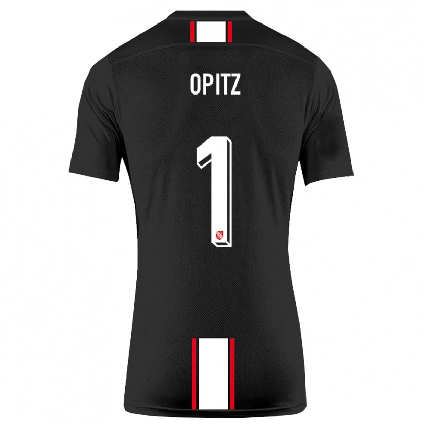 Danxen Niño Camiseta Tom Opitz #1 Negro Blanco 2ª Equipación 2025/26 La Camisa México