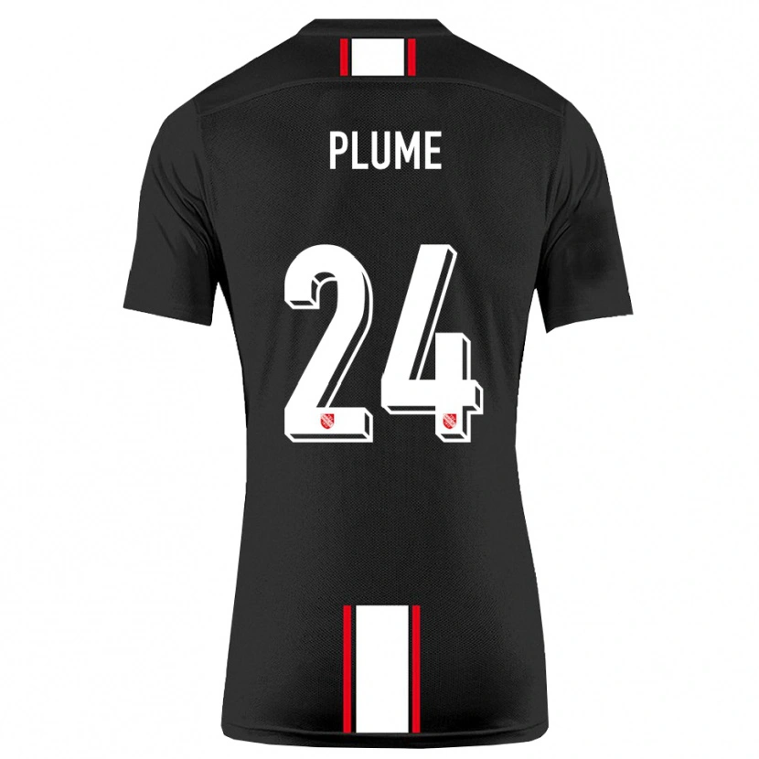 Danxen Niño Camiseta Noah Plume #24 Negro Blanco 2ª Equipación 2025/26 La Camisa México