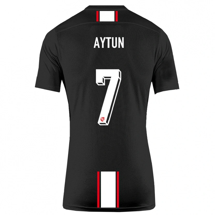 Danxen Niño Camiseta Emre Aytun #7 Negro Blanco 2ª Equipación 2025/26 La Camisa México