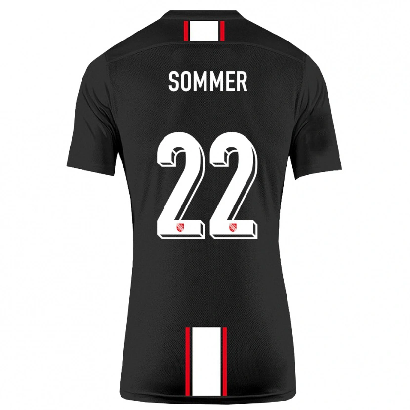 Danxen Niño Camiseta Leon Sommer #22 Negro Blanco 2ª Equipación 2025/26 La Camisa México