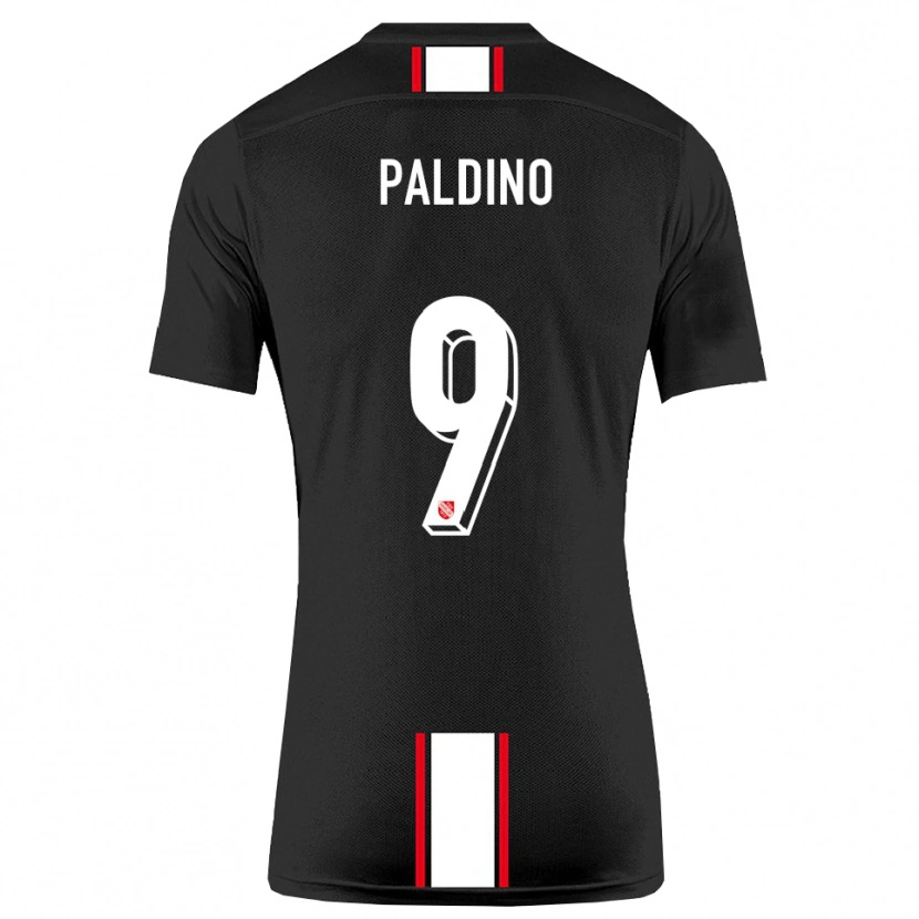 Danxen Niño Camiseta Lorenzo Paldino #9 Negro Blanco 2ª Equipación 2025/26 La Camisa México