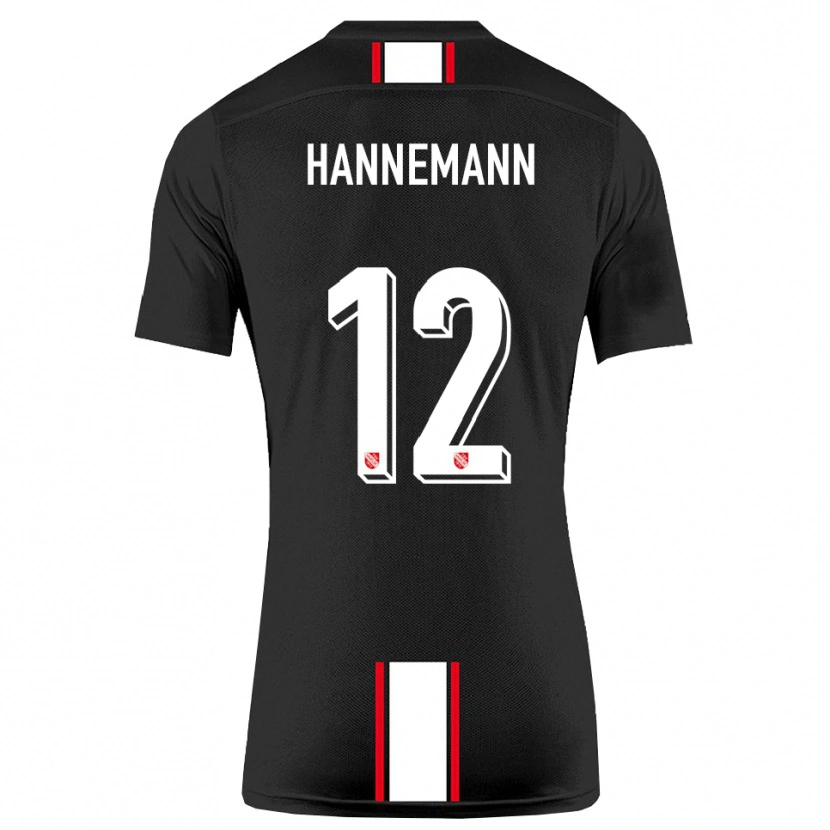 Danxen Niño Camiseta Sören Hannemann #12 Negro Blanco 2ª Equipación 2025/26 La Camisa México