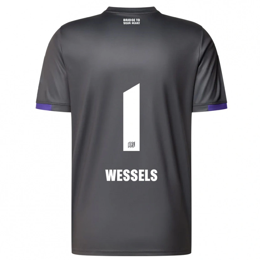 Danxen Niño Camiseta Felix Wessels #1 Gris Púrpura 2ª Equipación 2025/26 La Camisa México