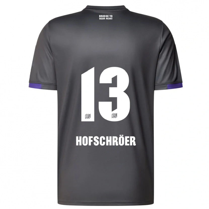 Danxen Niño Camiseta Joris Hofschröer #13 Gris Púrpura 2ª Equipación 2025/26 La Camisa México
