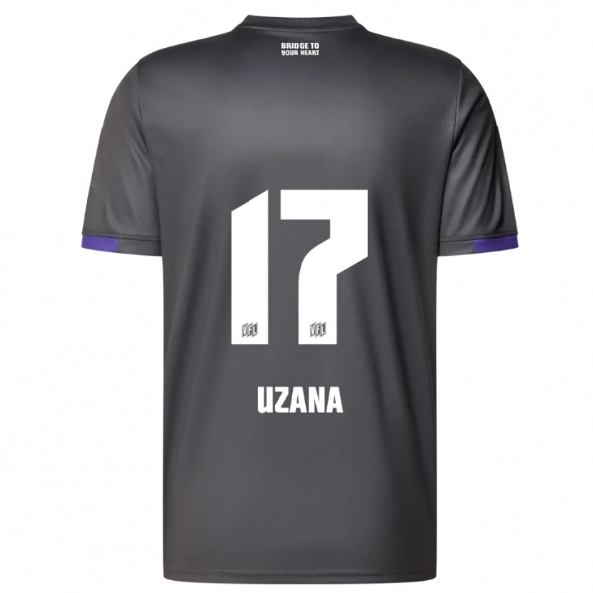 Danxen Niño Camiseta Sebastian Uzana #17 Gris Púrpura 2ª Equipación 2025/26 La Camisa México