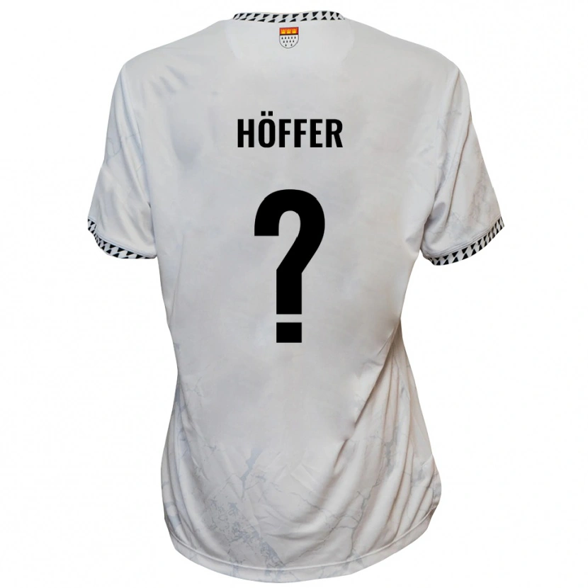 Danxen Niño Camiseta Chantal Höffer #0 Blanco Negro 2ª Equipación 2025/26 La Camisa México