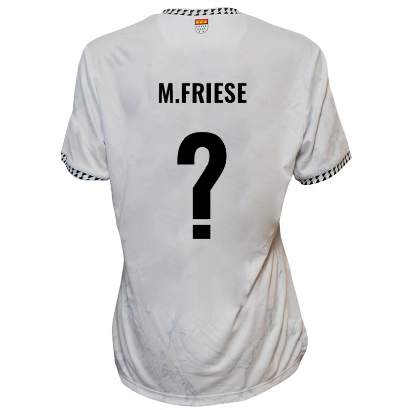 Danxen Niño Camiseta Lara Maria Friese #0 Blanco Negro 2ª Equipación 2025/26 La Camisa México