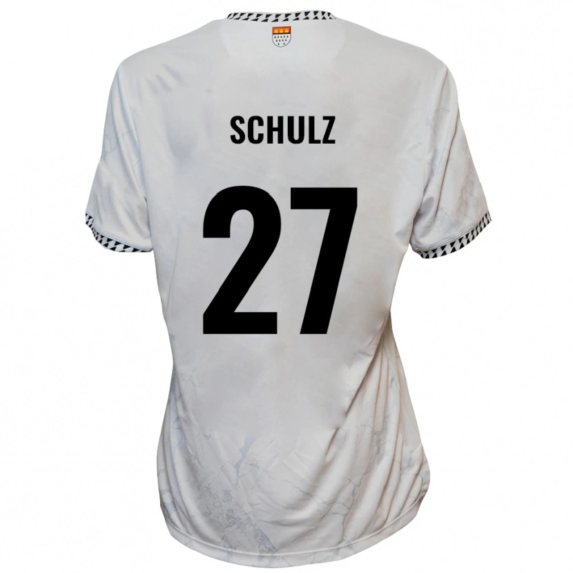 Danxen Niño Camiseta Arne Schulz #27 Blanco Negro 2ª Equipación 2025/26 La Camisa México