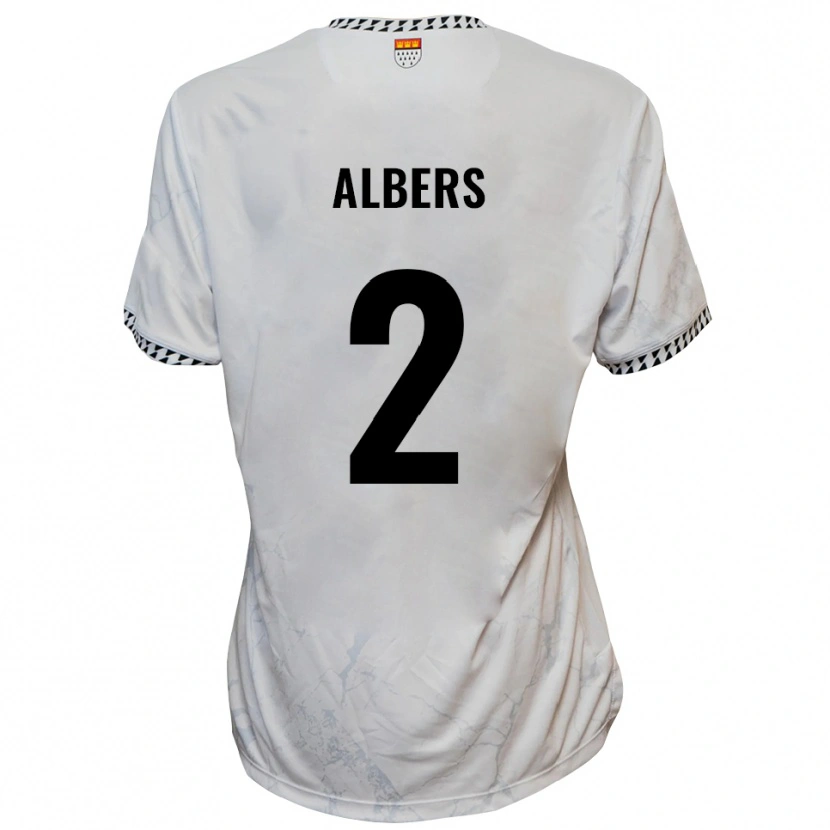 Danxen Niño Camiseta Felix Albers #2 Blanco Negro 2ª Equipación 2025/26 La Camisa México