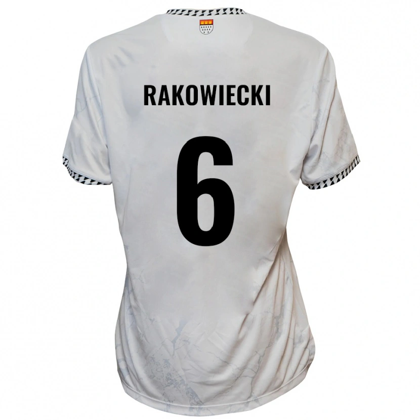 Danxen Niño Camiseta Keny Rakowiecki #6 Blanco Negro 2ª Equipación 2025/26 La Camisa México