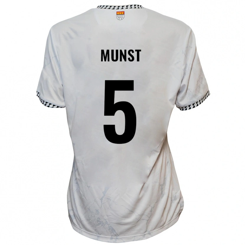 Danxen Niño Camiseta Leonhard Münst #5 Blanco Negro 2ª Equipación 2025/26 La Camisa México