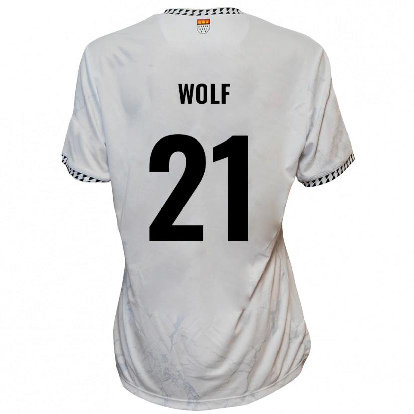 Danxen Niño Camiseta Lucas Wolf #21 Blanco Negro 2ª Equipación 2025/26 La Camisa México