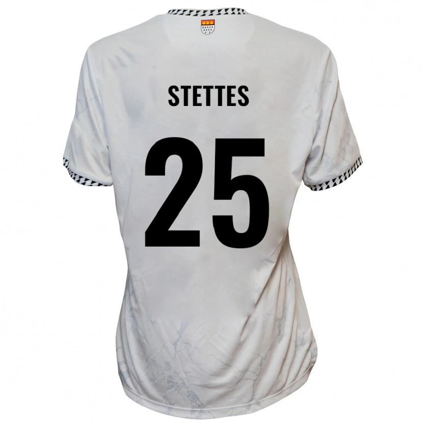 Danxen Niño Camiseta Severin Stettes #25 Blanco Negro 2ª Equipación 2025/26 La Camisa México