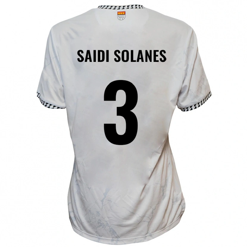 Danxen Niño Camiseta Maruan Saidi Solanes #3 Blanco Negro 2ª Equipación 2025/26 La Camisa México